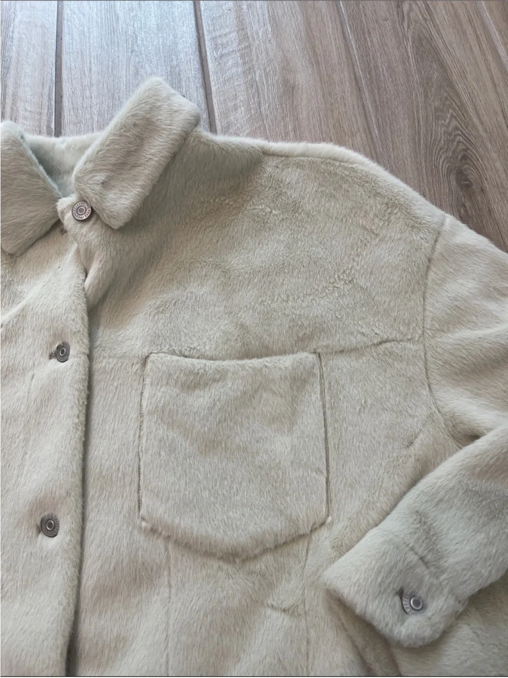 Free People We The Free Cozy Opal Swing Faux Fur Jacket Sz S